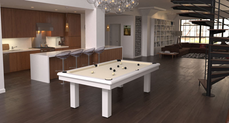 Toulet Roundy Pool Table - Room Shot